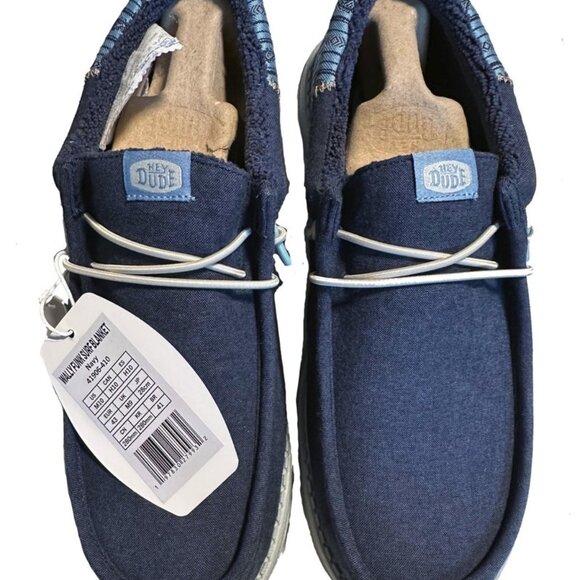 HEYDUDE Men Wally Funk Surf Blanket Navy 10 Medium - Picture 2 of 4